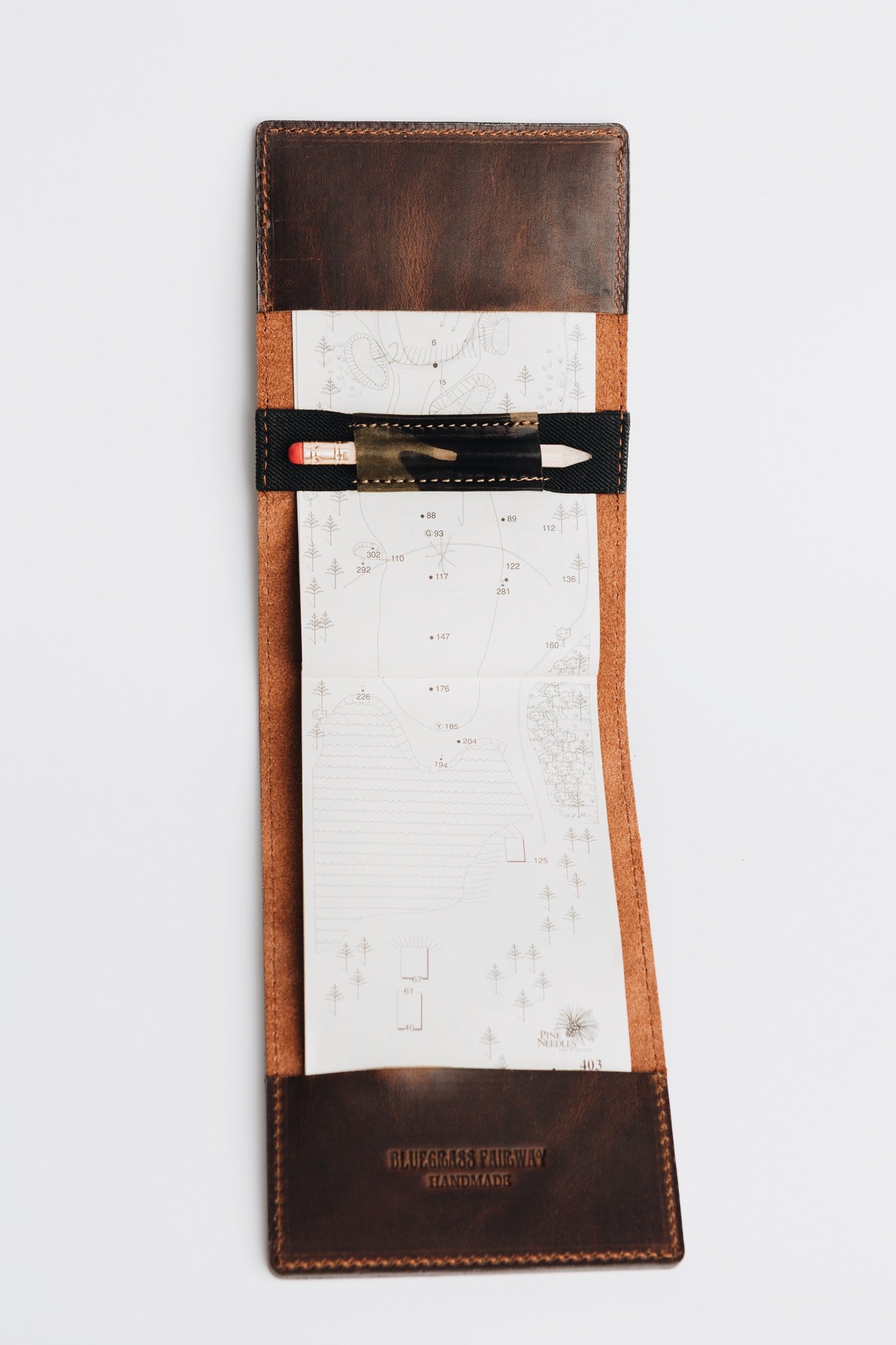 Premium Horween Leather Golf Yardage Book cover / Scorecard Holder