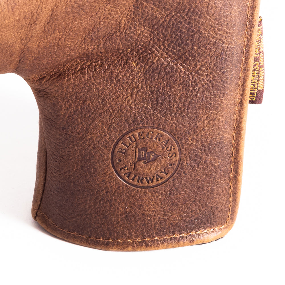 Redan putter cover in Chestnut Leather