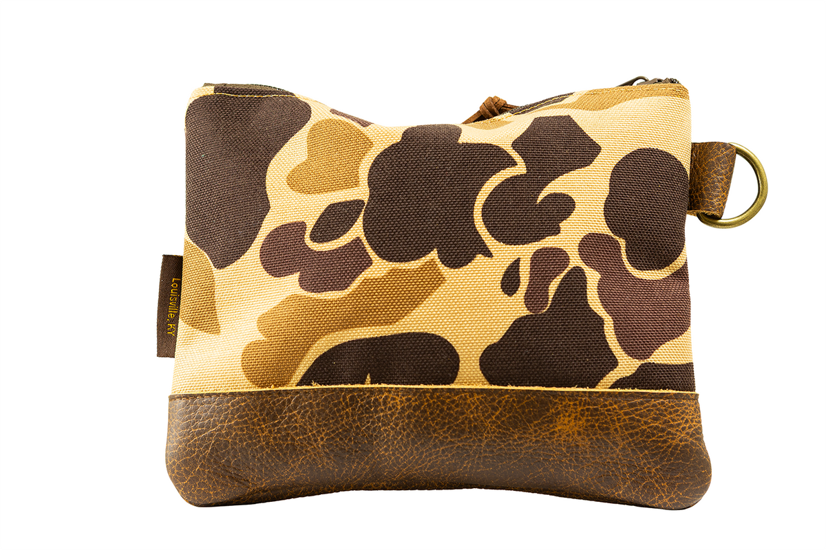 Cordura Canvas Zippered Golf Valuables Field Pouch in Camo