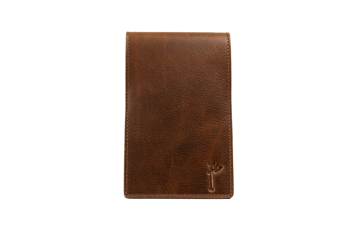 Premium Horween Leather Golf Scorecard Holder Yardage Book cover