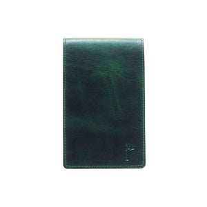 Handmade Leather Golf Scorecard Holder/ Yardage Book in Olive Green