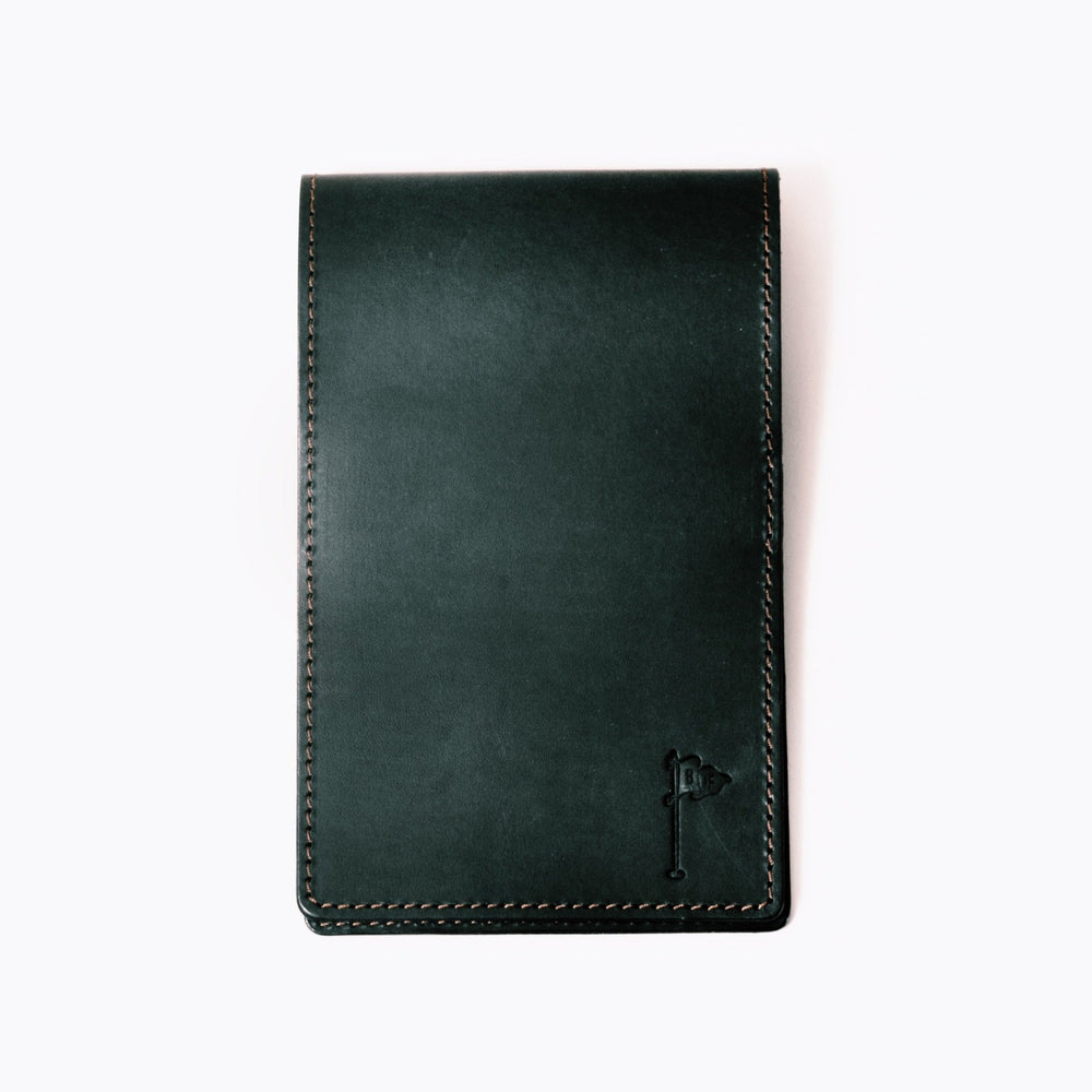 Horween Collection Leather Golf Scorecard Holder/ Yardage Book in Dublin Black