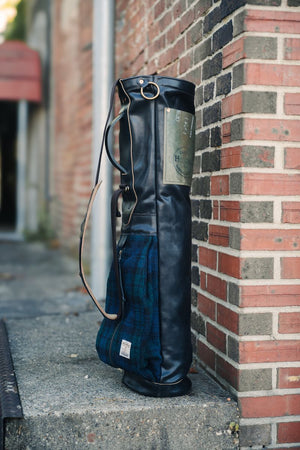 Steurer & Co X Bluegrass Fairway Golf Bag in Horween Leather / Harris Tweed