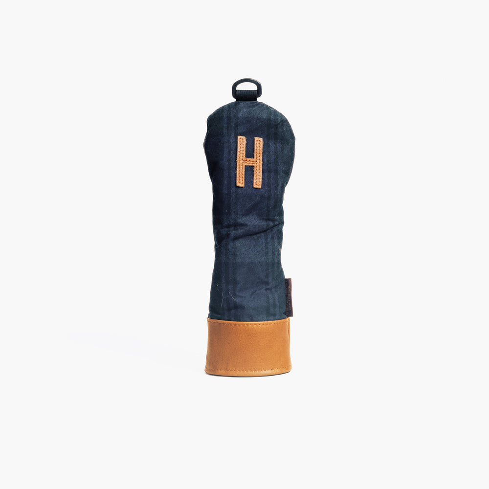 Waxed Canvas golf headcover in Blackwatch Hybrid
