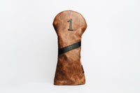 The Field | Saddle Tan Leather Golf Headcover | Handmade Driver, Fairway & Hybrid Cover