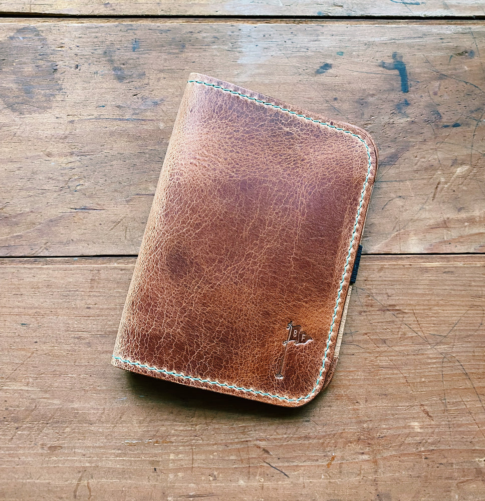 Single Barrel Collection  Minimalist Golf Scorecard Holder in MPG Aragona English Tan