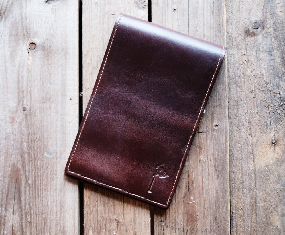 Single Barrel Collection  Yardage Book / Scorecard Holder in Horween Chromexel / Shell Cordovan