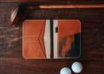 Single Barrel Collection Crenshaw Scorecard Holder in Horween Chestnut / Shell Cordovan