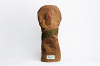 The Scout | Rugged Tan Waxed Canvas Golf Headcover | Handmade Driver, Fairway & Hybrid Cover