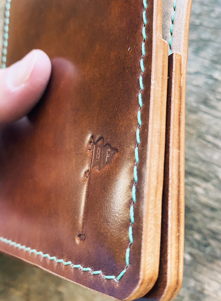 Single Barrel Collection  Yardage Book / Scorecard Holder in Compiel Shell Cordovan Marbled Brown
