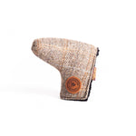 Redan putter cover in Harris Tweed Brown Herringbone