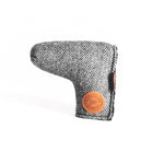 Redan putter cover in Harris Tweed  Black and White Herringbone