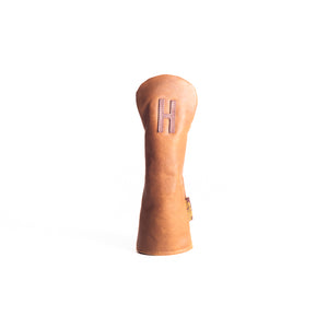 
            
                Load image into Gallery viewer, Americana Edition leather golf Headcover in Chestnut with Whiskey Trim Hybrid
            
        
