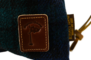 Harris Tweed Golf Drawstring Valuables Pouch in Black Watch
