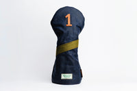 The Scout | Rugged Navy Waxed Canvas Golf Headcover | Handmade Driver, Fairway & Hybrid Cover