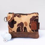 Cordura Canvas Zippered Golf Valuables Field Pouch in Camo