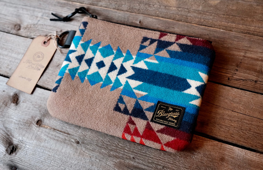 Single Barrel Collection Pendleton Wool  Zippered Golf Valuables Field Pouch