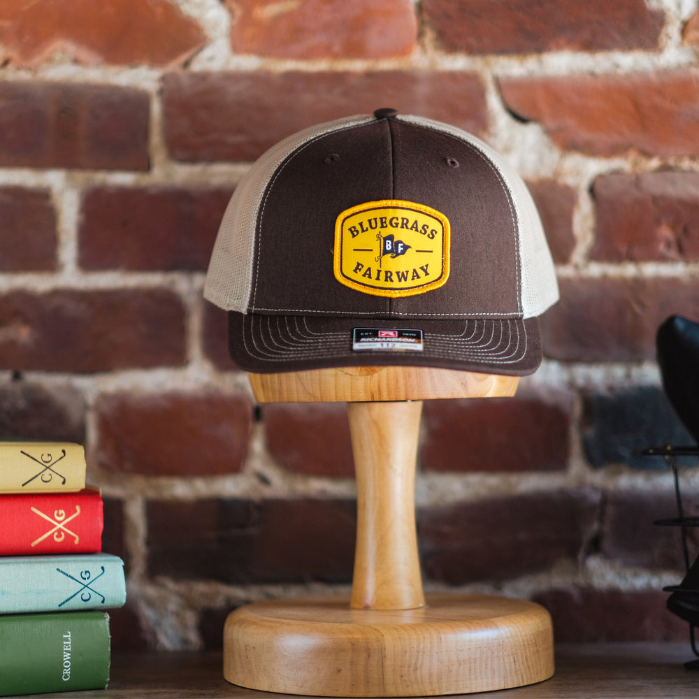 Bluegrass Fairway Snapback Hat in Brown w/ Logo Patch