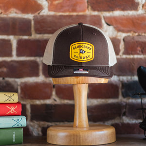 Bluegrass Fairway Snapback Hat in Brown w/ Logo Patch