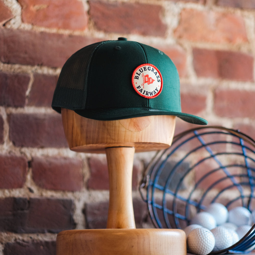 Bluegrass Fairway Hat Green w/ Circle Logo Snapback