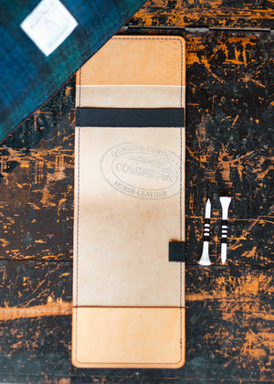Single Barrel Collection  Yardage Book / Scorecard Holder in Compiel Shell Cordovan Marbled Brown