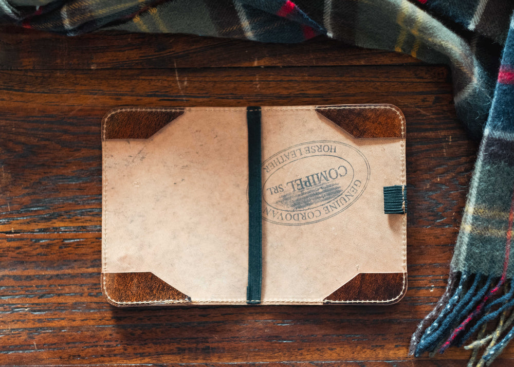 Single Barrel Collection Minimalist Scorecard Holder in  Shell Cordovan Marbled