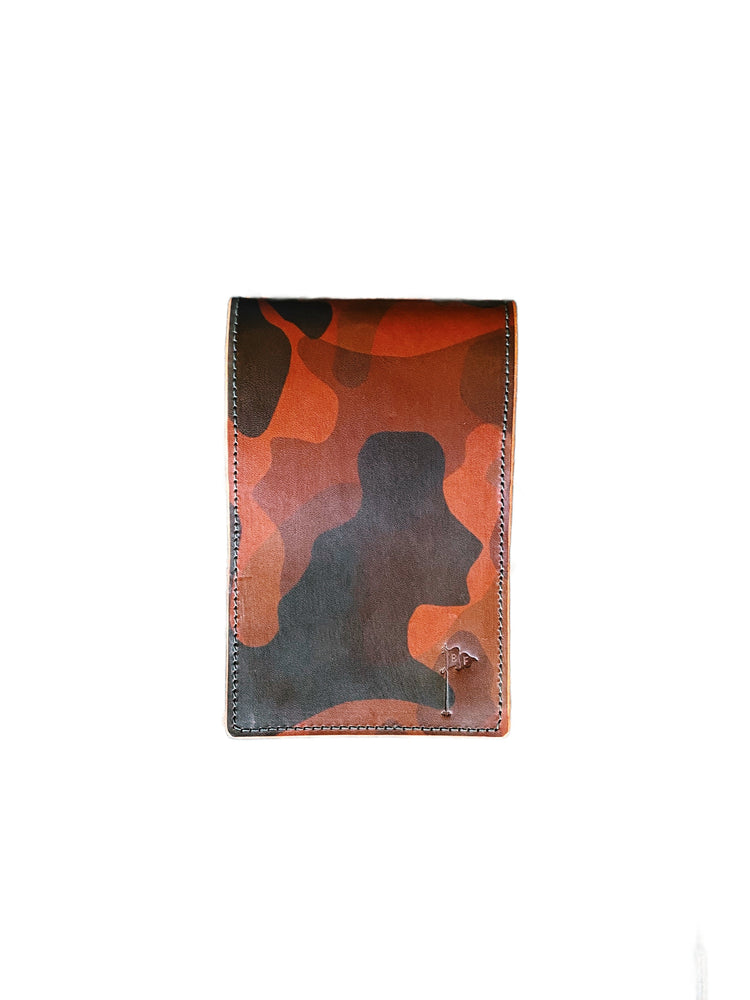 Yardage Book / Scorecard Holder in La Perla Azzurra Camo leather