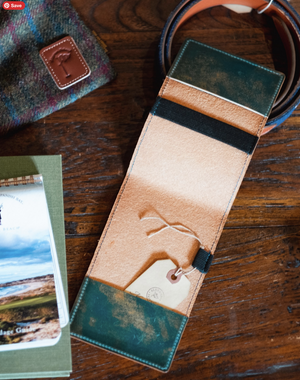 Single Barrel Collection Yardage Book Cover in Camo / Shell Cordovan