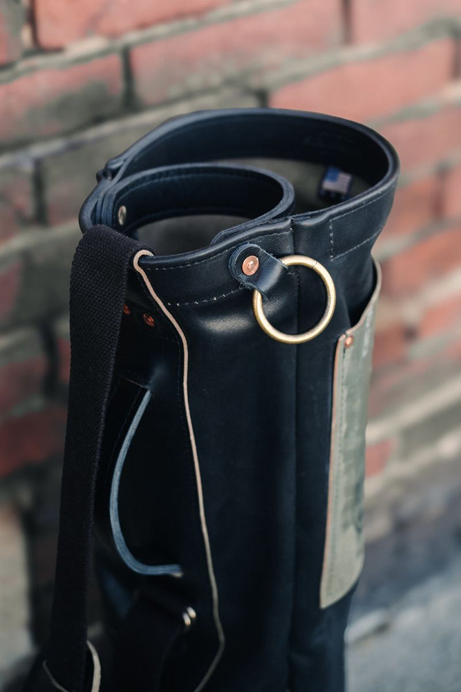Steurer & Co X Bluegrass Fairway Golf Bag in Horween Leather / Harris Tweed