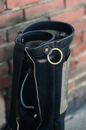 Steurer & Co X Bluegrass Fairway Golf Bag in Horween Leather / Harris Tweed