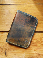 Single Barrel Collection  Minimalist Scorecard Holder in Horween Shell Cordovan Black Marbled