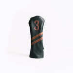 Americana Edition leather golf Headcover in Black/Chestnut  3 wood