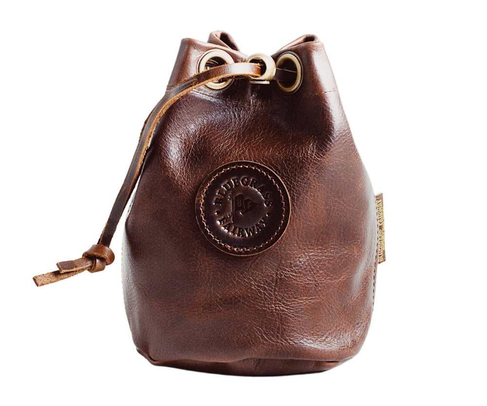 Essentials Leather Golf Valuables Field Pouch in Vintage Bourbon