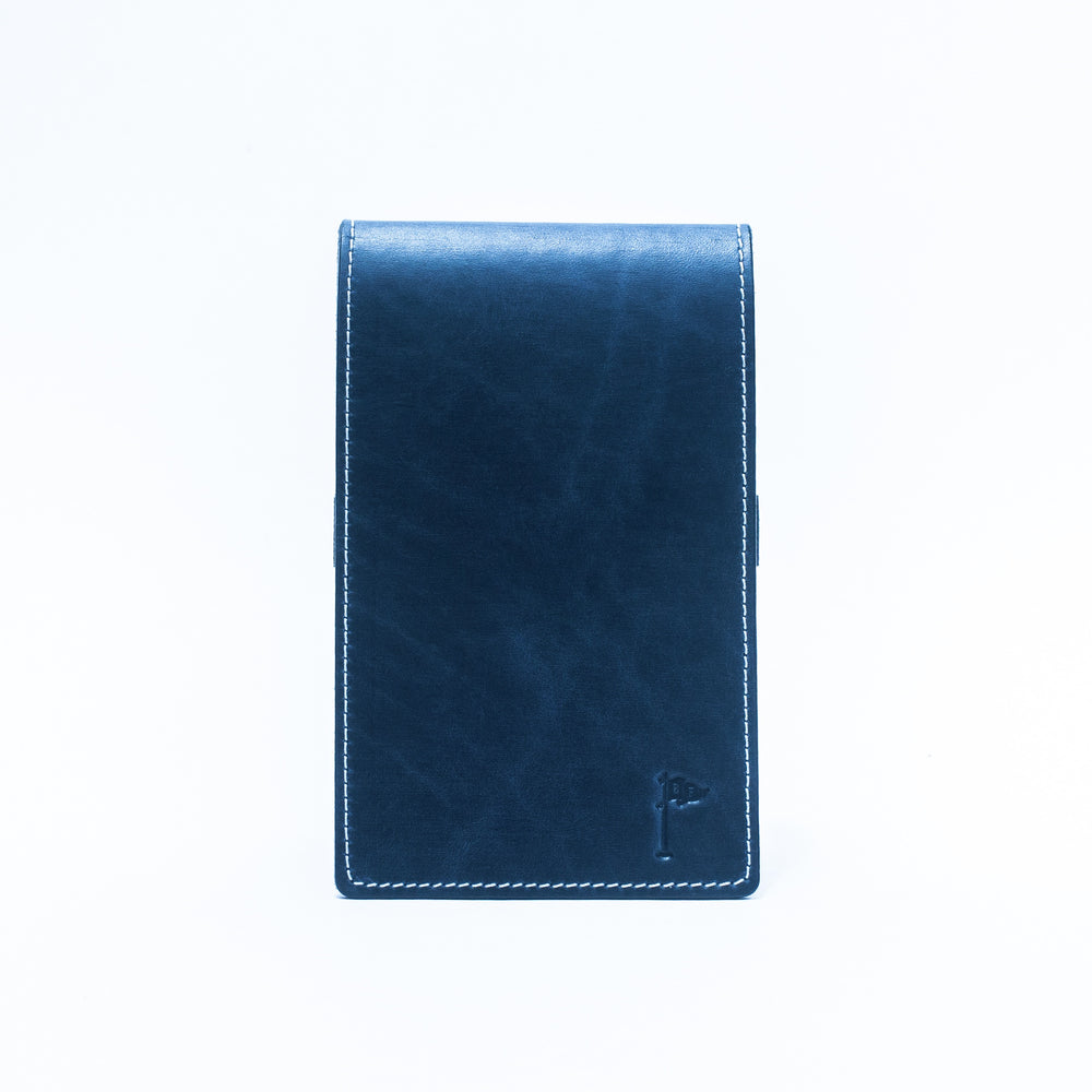 SALE Leather Golf Scorecard Holder/ Yardage Book in  Navy