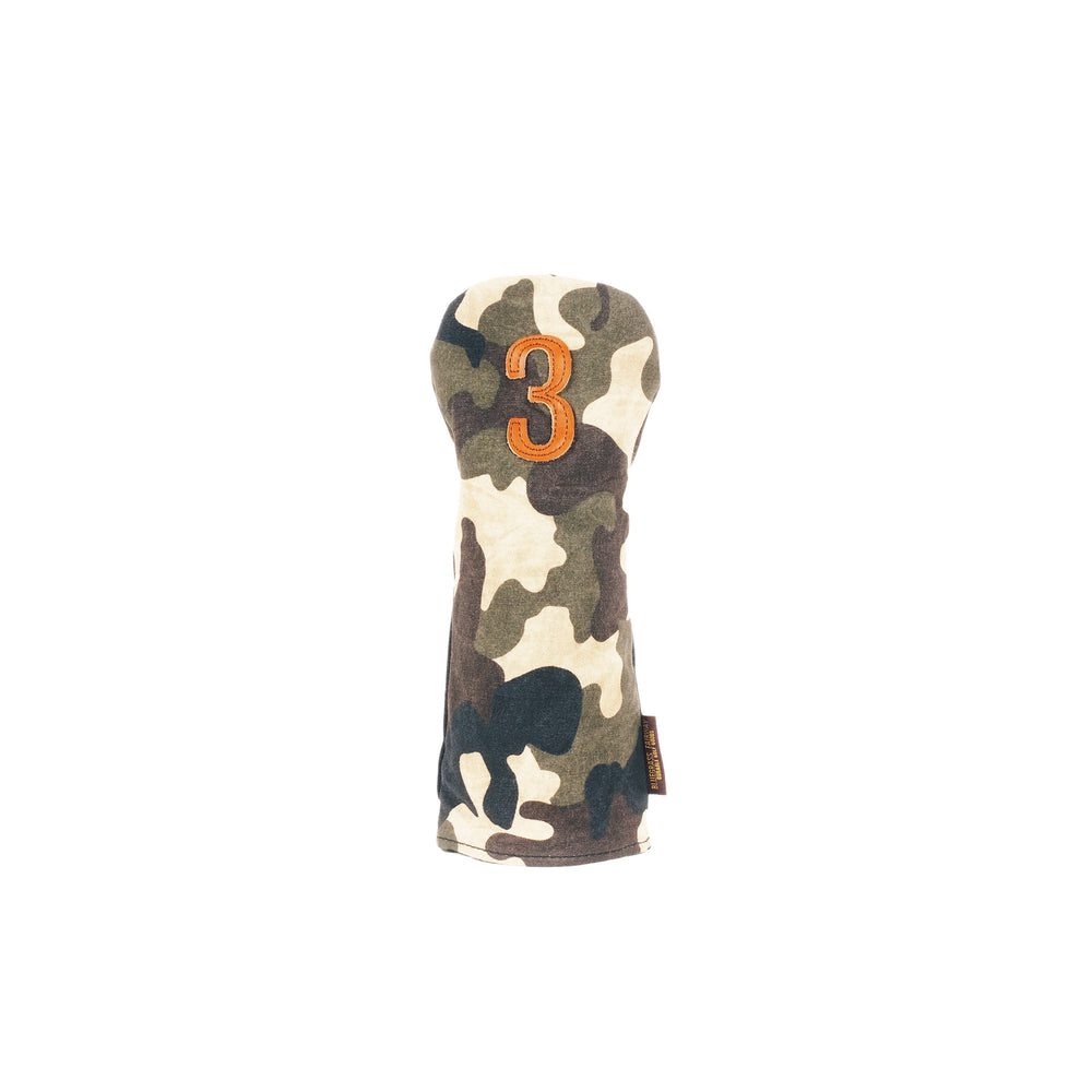 
            
                Load image into Gallery viewer, Invitational Edition Waxed Canvas golf Headcover in Camo 3 fairway wood
            
        