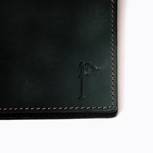 
            
                Load image into Gallery viewer, Horween Collection Leather Golf Scorecard Holder/ Yardage Book in Dublin Black
            
        