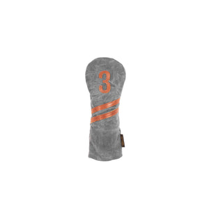 
            
                Load image into Gallery viewer, Invitational Edition Waxed Canvas golf Headcover in Charcoal 3 fairway wood
            
        
