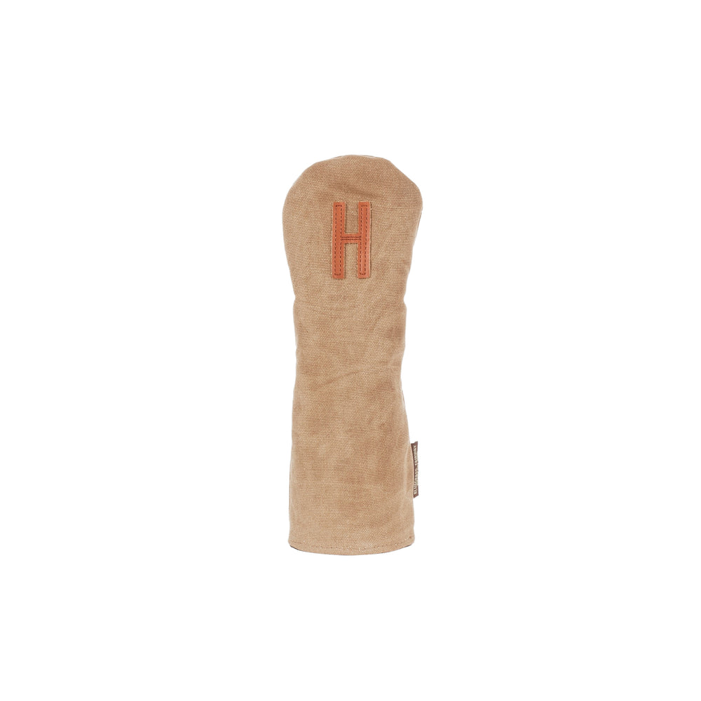 
            
                Load image into Gallery viewer, Invitational Edition Waxed Canvas golf Headcover in Tan Hybrid
            
        