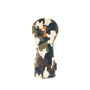 
            
                Load image into Gallery viewer, Invitational Edition Waxed Canvas golf headcover in Camo Driver
            
        