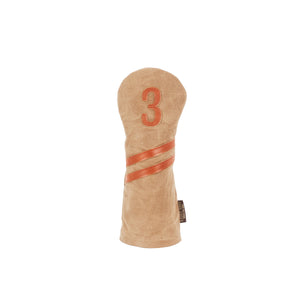 
            
                Load image into Gallery viewer, Invitational Edition Waxed Canvas golf Headcover in Tan 3 fairway wood
            
        