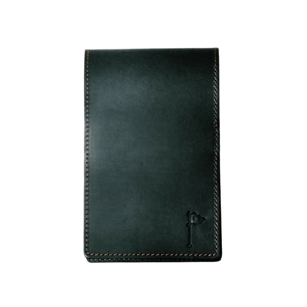 Handmade Leather Golf Scorecard Holder/ Yardage Book in Napa Black